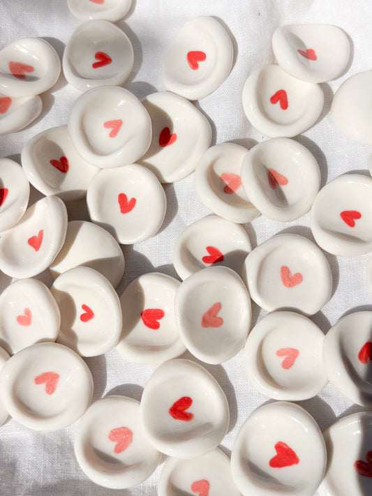 Worry Stone cœur en Porcelaine