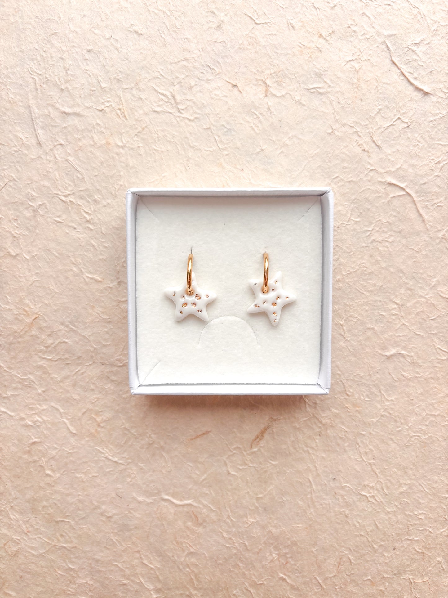 Boucles d’oreilles « Etoile » et or