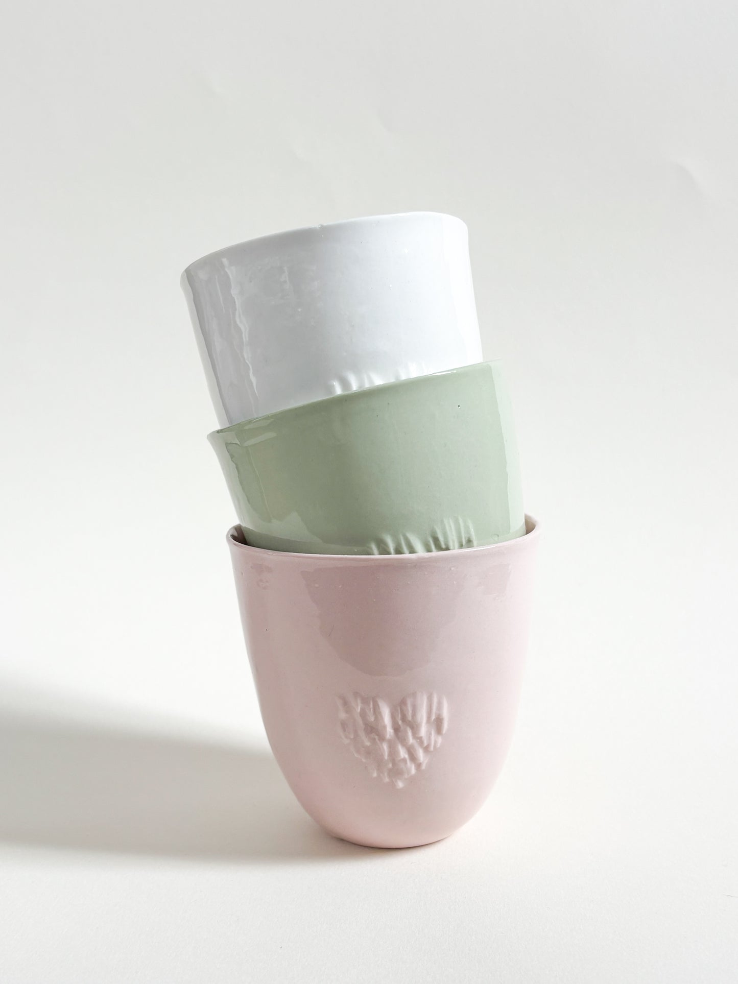 Tasse tactile cœur en porcelaine - Taille M (250ml)