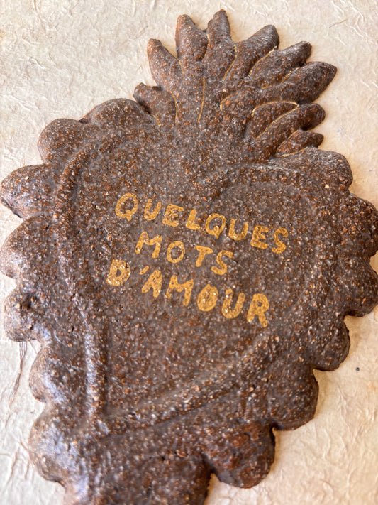 Ex-voto en céramique et or