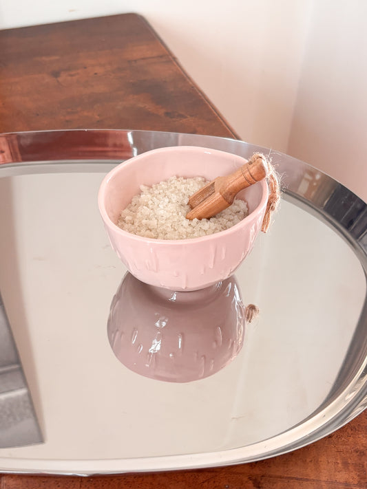 Pot à sel en porcelaine, rose poudré
