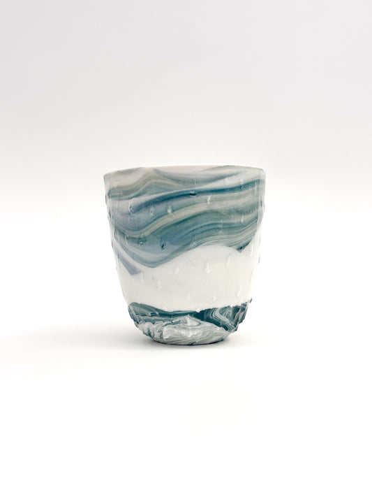 Tasse tactile marbrée en porcelaine - Taille M (250ml)