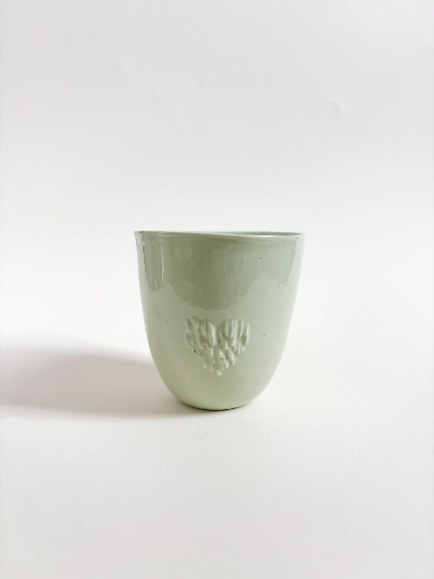 Tasse tactile cœur en porcelaine - Taille M (250ml)