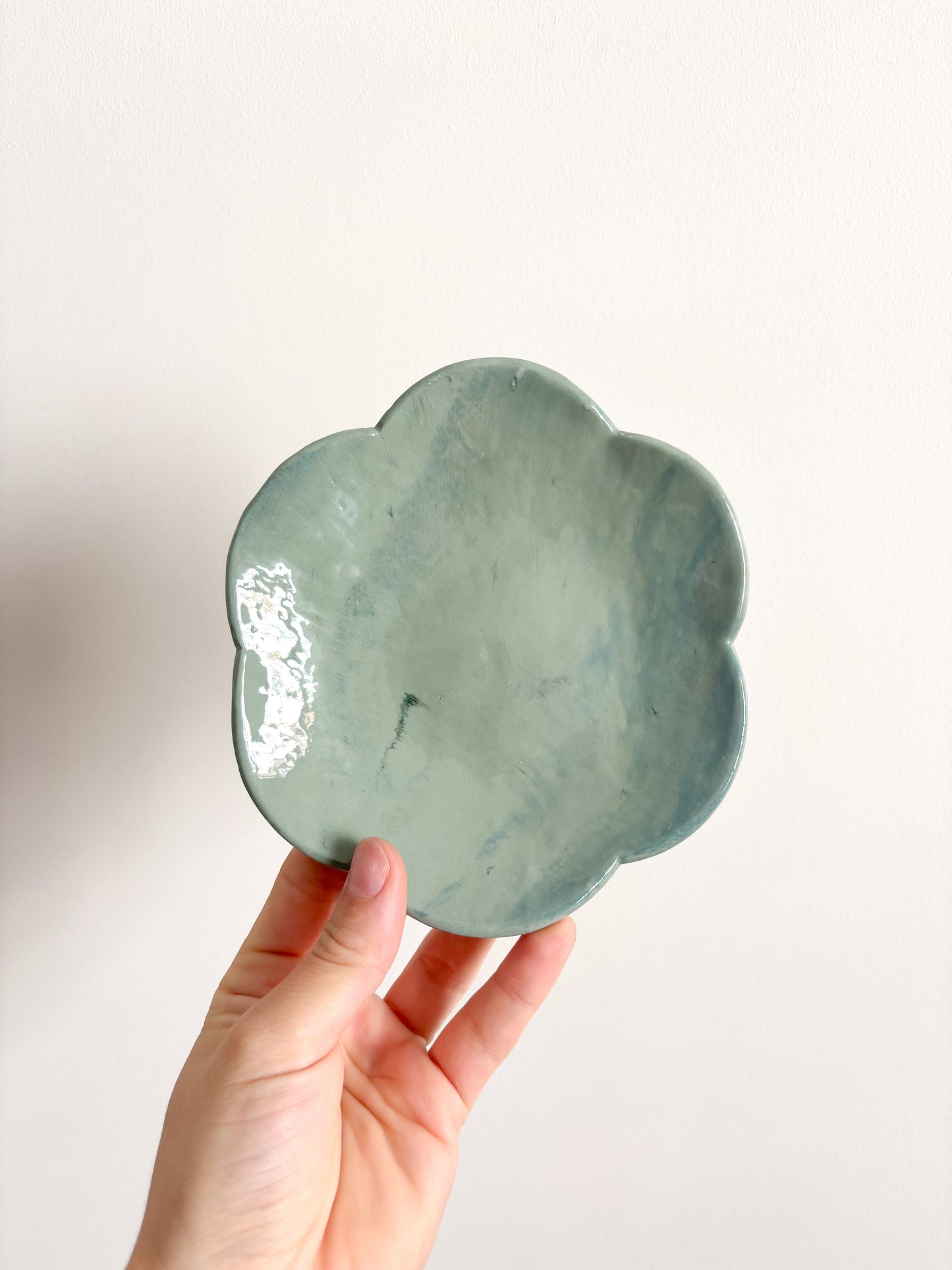 (Copie) Petite assiette à dessert en porcelaine marbrée n•3
