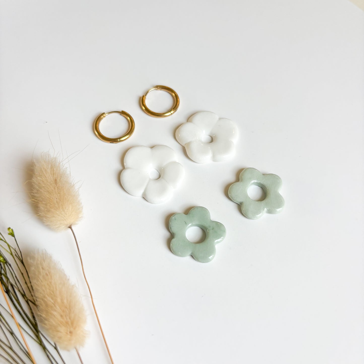 Coffret n•2 boucles d’oreilles interchangeables - Pensée & Emma