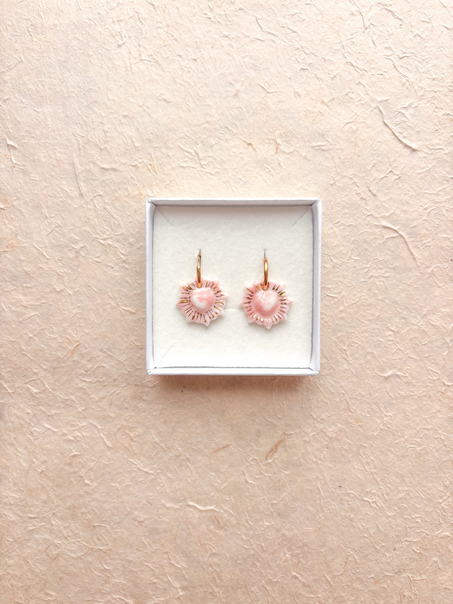 Boucles d’oreilles « Cœur » et or