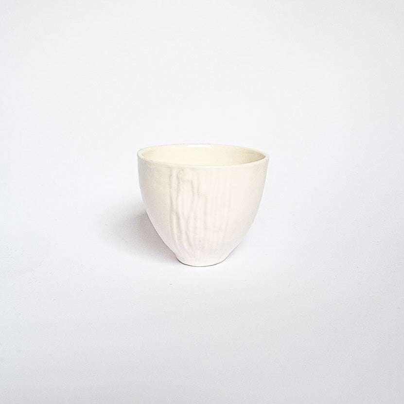 Tasse espresso texturée porcelaine