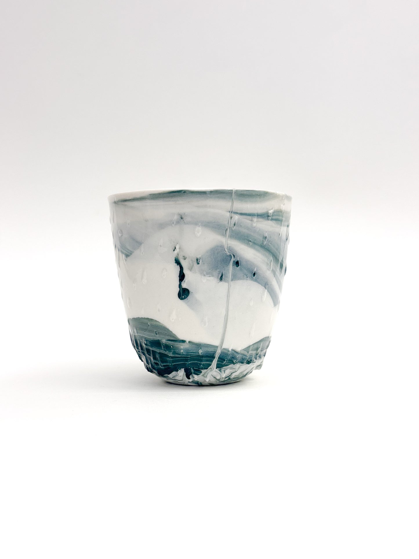 Tasse tactile marbrée en porcelaine - Taille M (250ml)