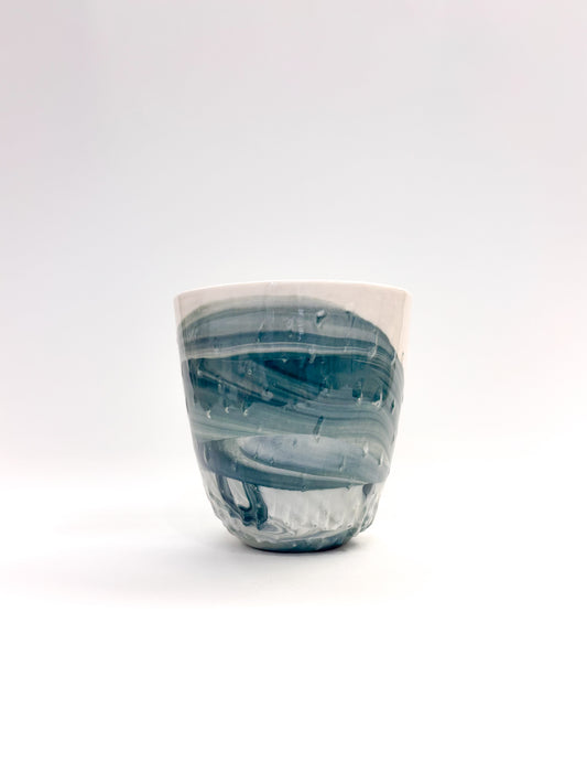 Tasse tactile marbrée en porcelaine - Taille M (250ml)