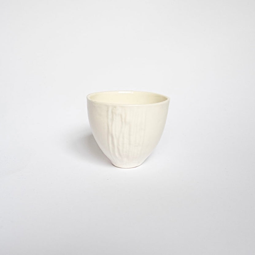 Tasse espresso texturée porcelaine