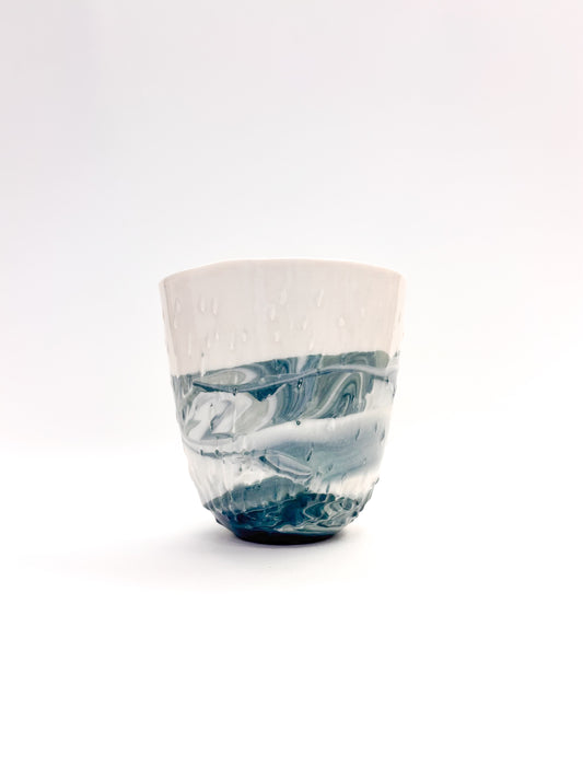 Tasse tactile marbrée en porcelaine - Taille M (250ml)