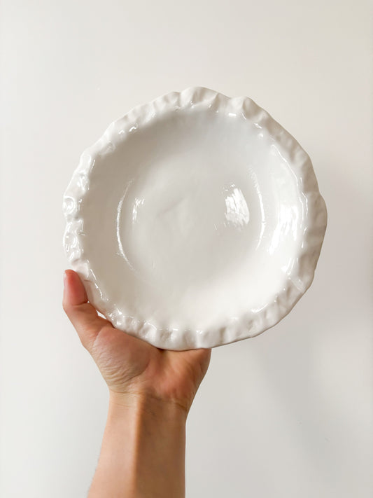 Assiette plate en porcelaine - Tactile