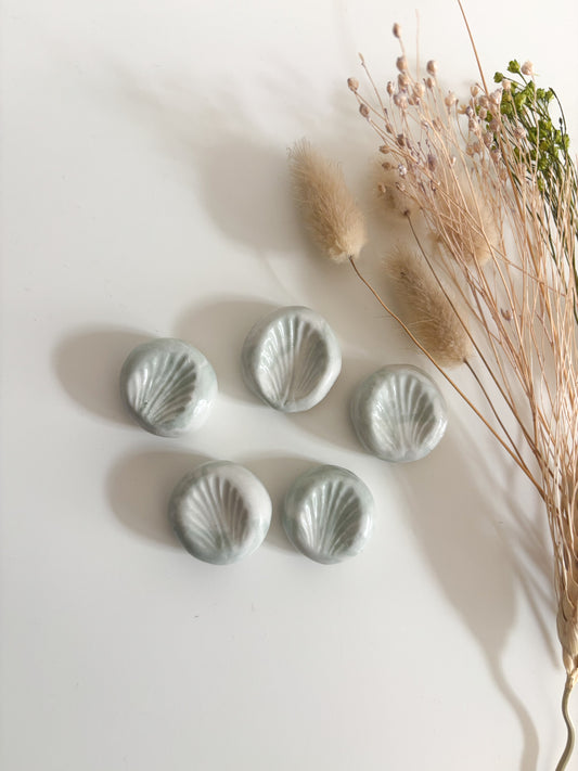 Worry Stone en Porcelaine marbrée vert