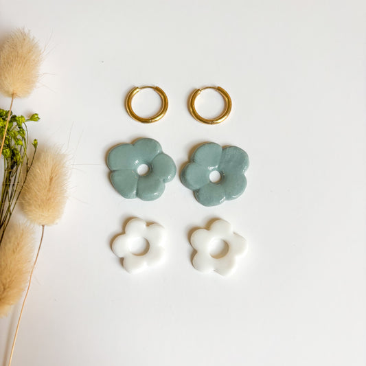 Coffret n•1 boucles d’oreilles interchangeables - Pensée & Emma