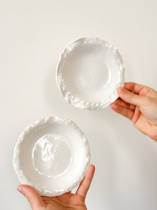 Mini soucoupe  en porcelaine - Tactile