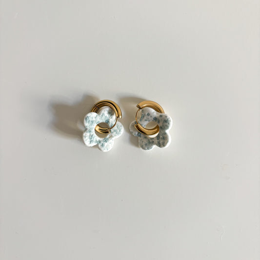 Boucles d’oreilles Emma - Terrazo Vert Anglais