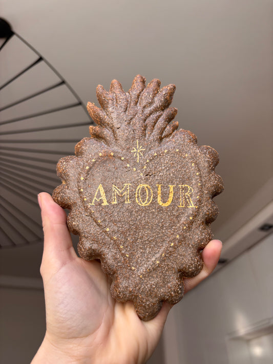 Ex-voto en céramique et or