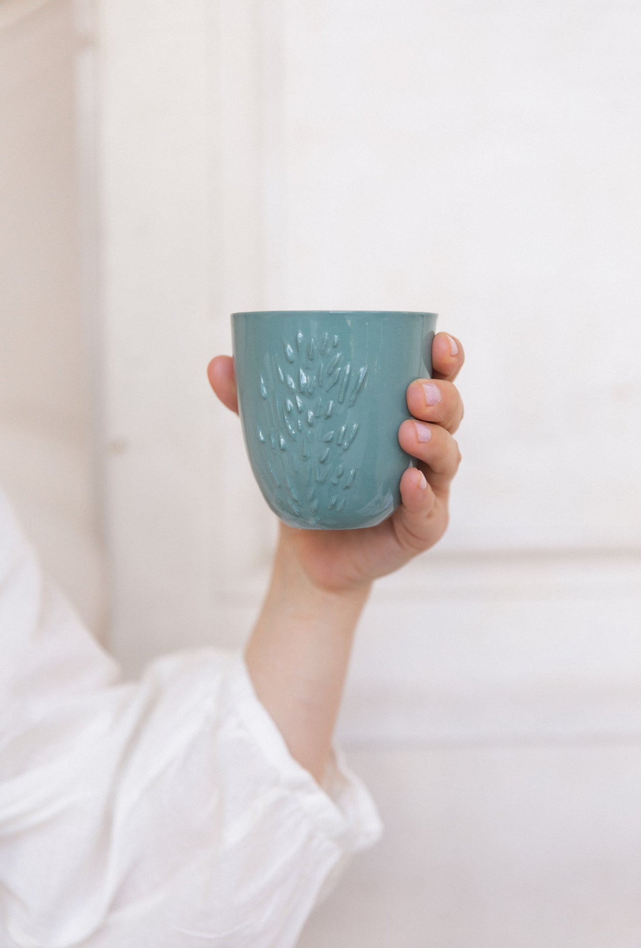 Tasse tactile herisson en porcelaine - Taille M (250ml)