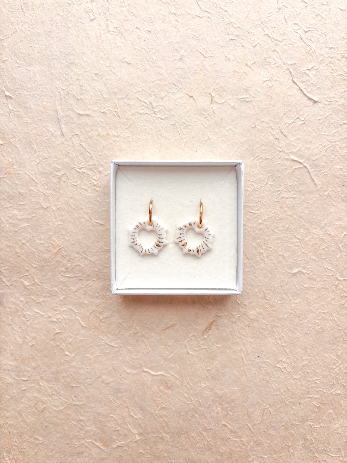Boucles d’oreilles « Cœur » et or