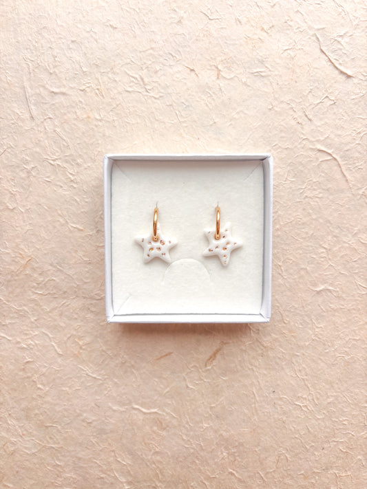 Boucles d’oreilles « Etoile » et or