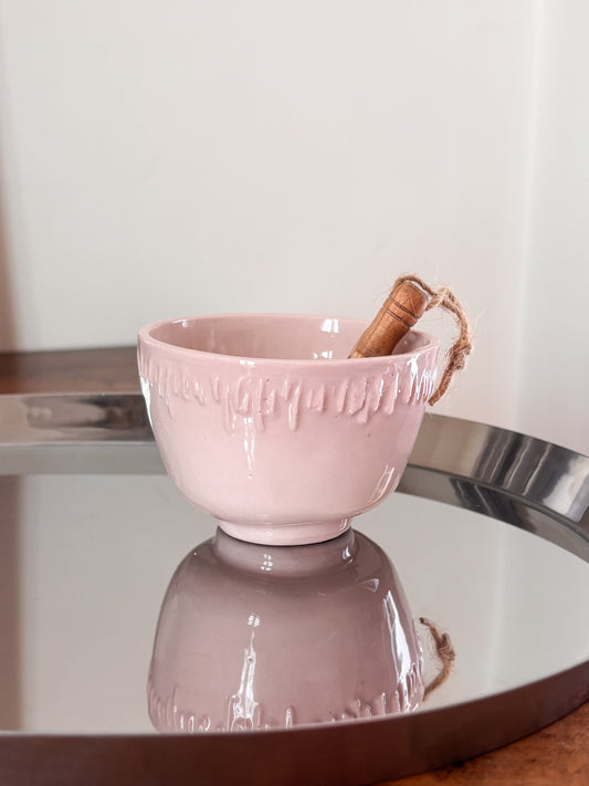 Pot à sel en porcelaine, rose poudré