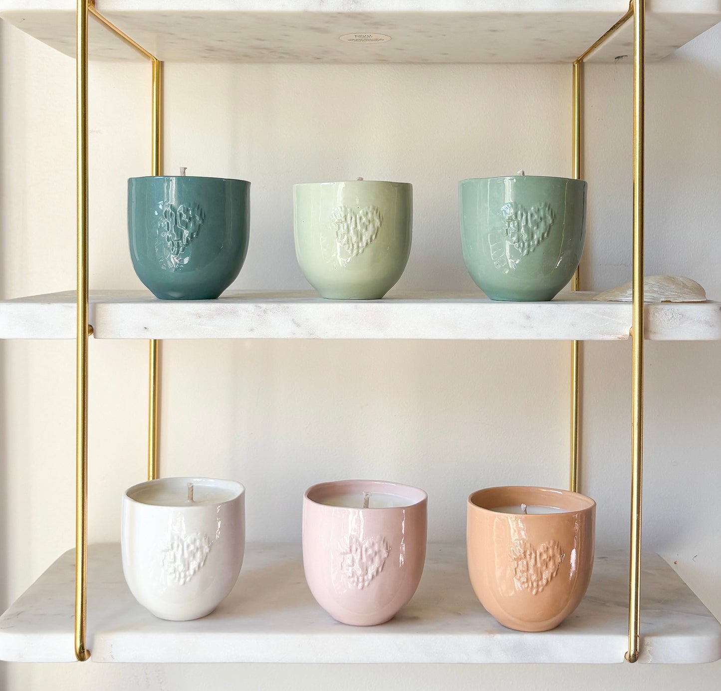 Bougie artisanale en porcelaine - Fleur de cerisier