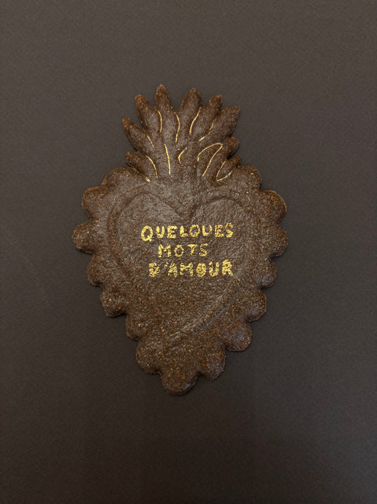 Ex-voto en céramique et or