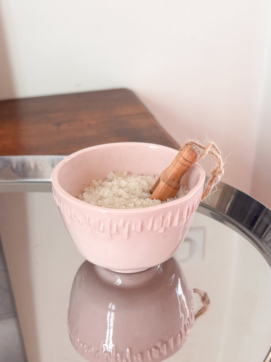 Pot à sel en porcelaine, rose poudré