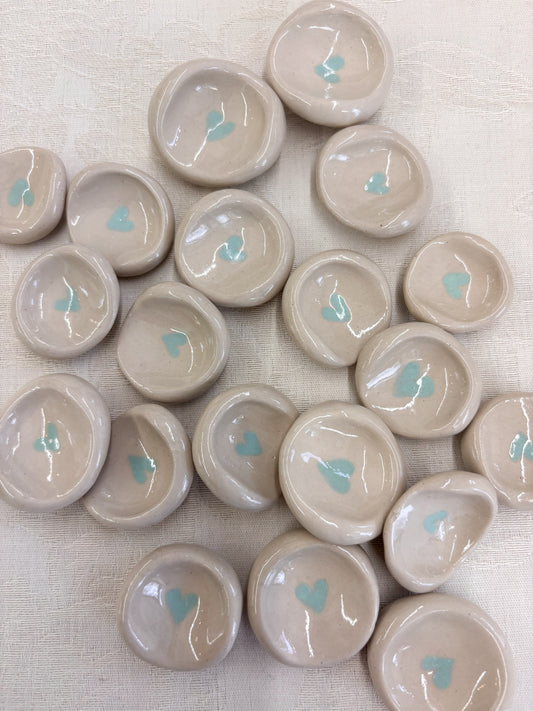 Pierre anti-stress en Grès cœur turquoise