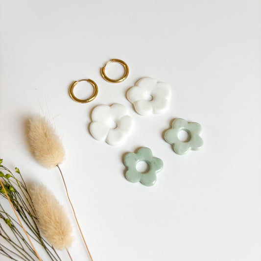 Coffret n•2 boucles d’oreilles interchangeables - Pensée & Emma