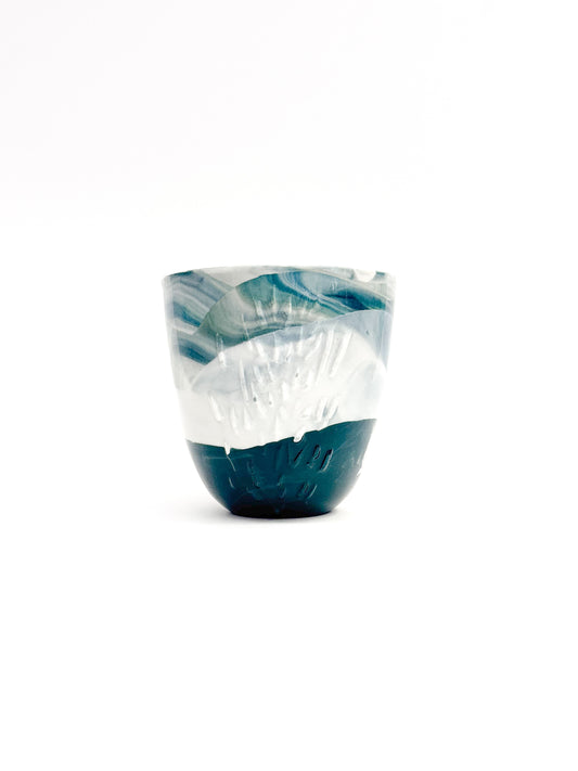 Tasse tactile marbrée en porcelaine - Taille M (250ml)