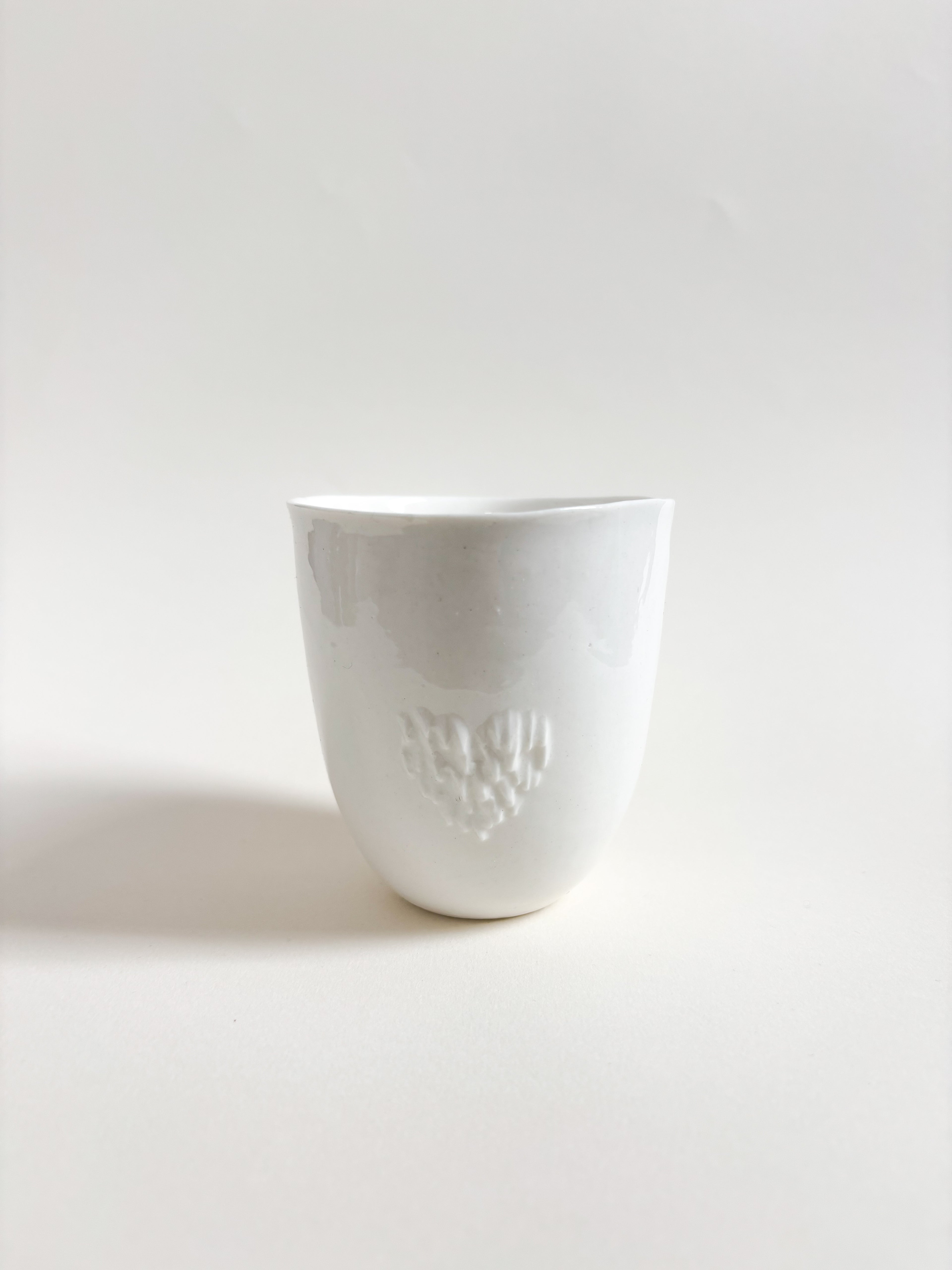 Tasse tactile cœur en porcelaine - Taille M (250ml)
