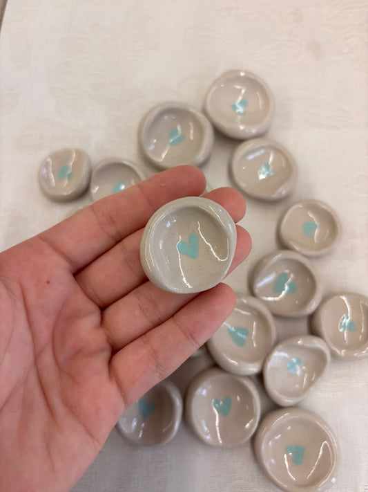 Pierre anti-stress en Grès cœur turquoise