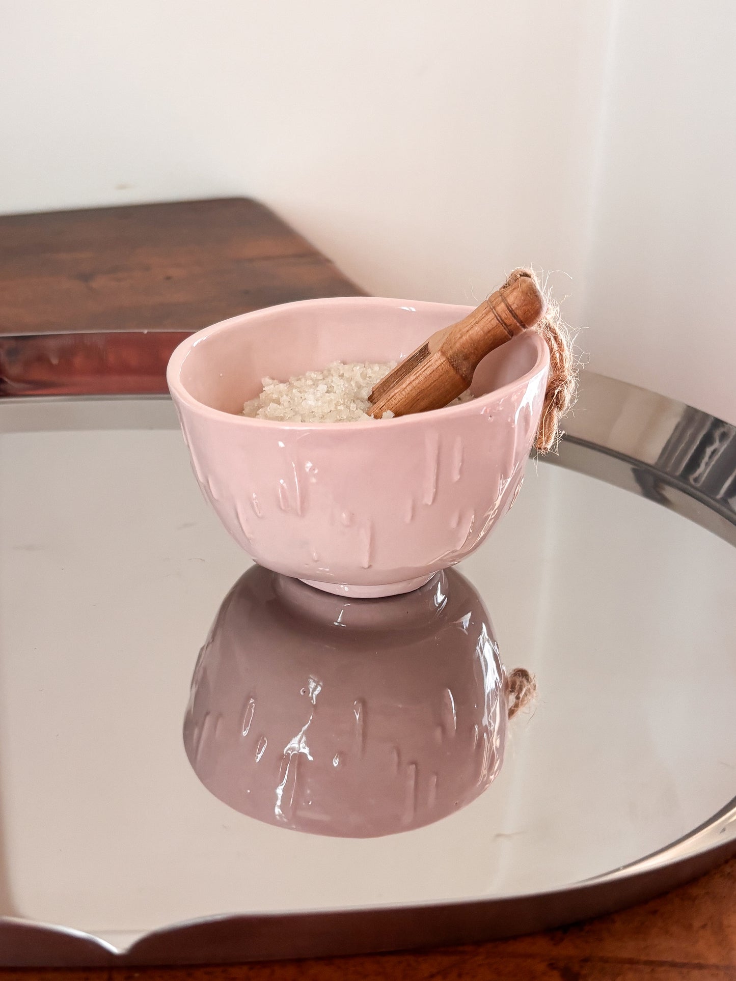 Pot à sel en porcelaine, rose poudré