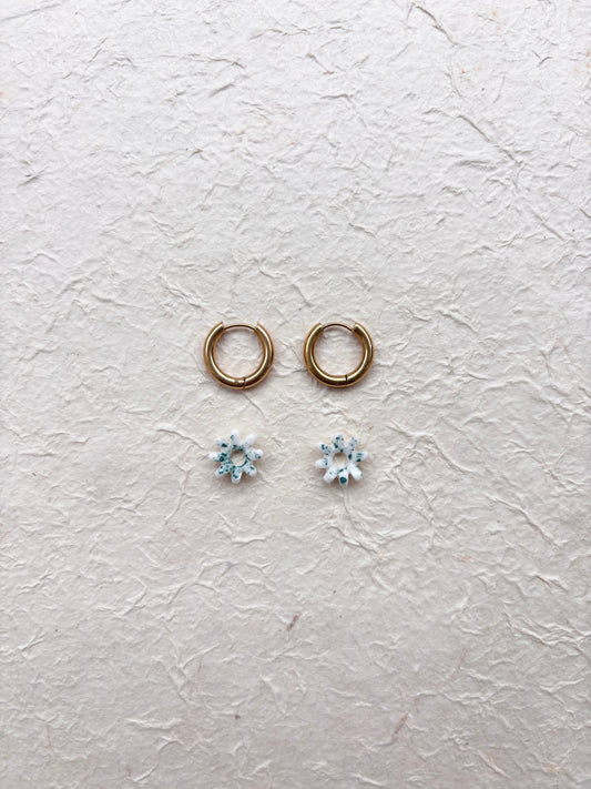 Boucles d’oreilles «Pâquerette»
