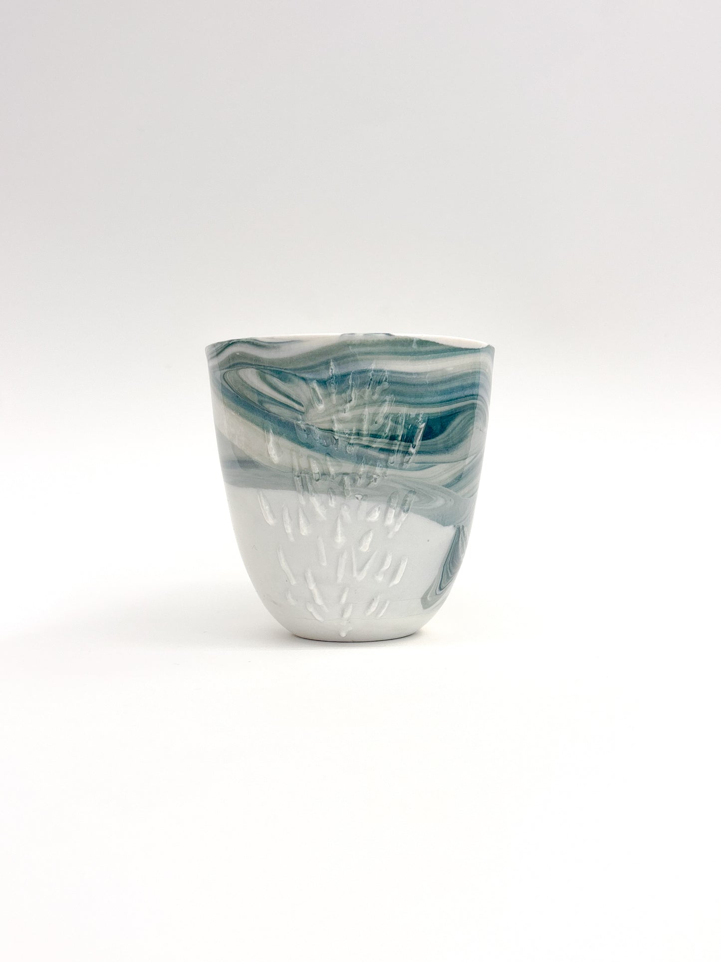 Tasse tactile marbrée en porcelaine - Taille M (250ml)