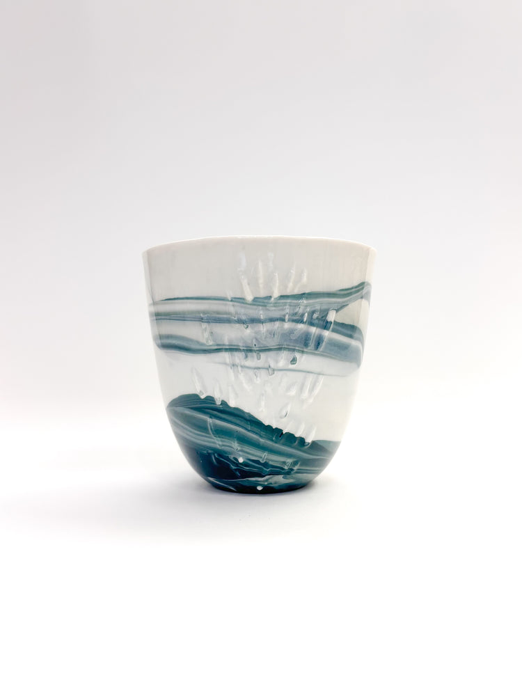 Tasse tactile marbrée en porcelaine - Taille M (250ml)