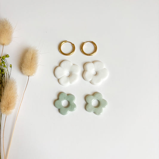 Coffret n•2 boucles d’oreilles interchangeables - Pensée & Emma