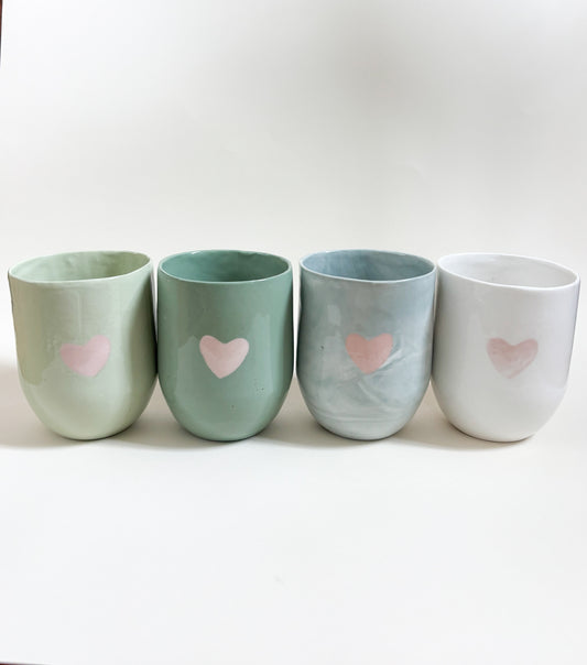 Tasse L cœur bicolore