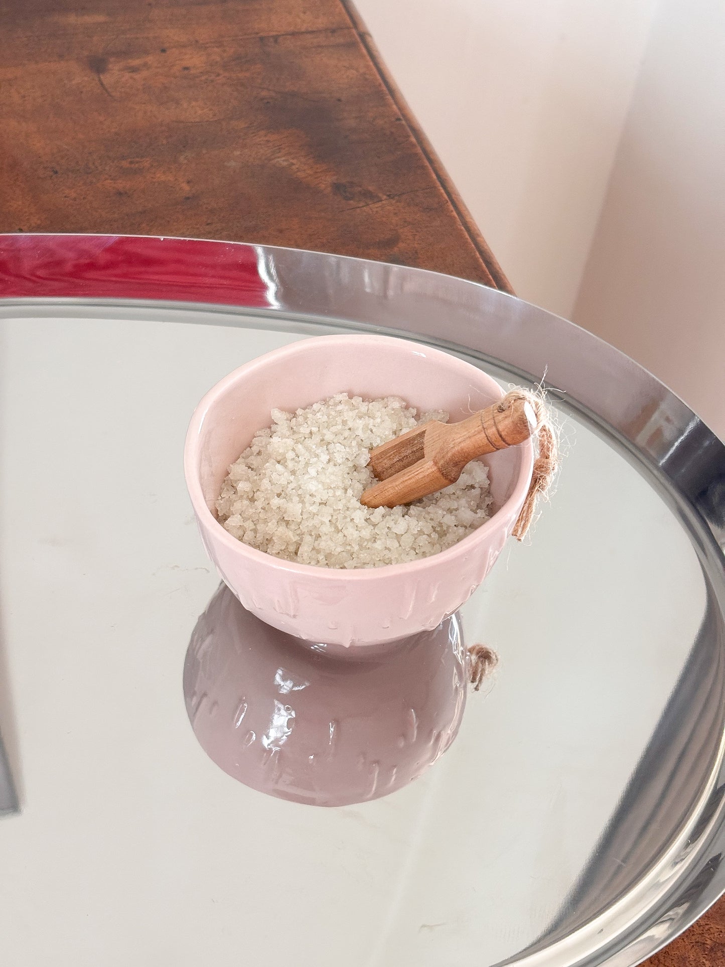 Pot à sel en porcelaine, rose poudré