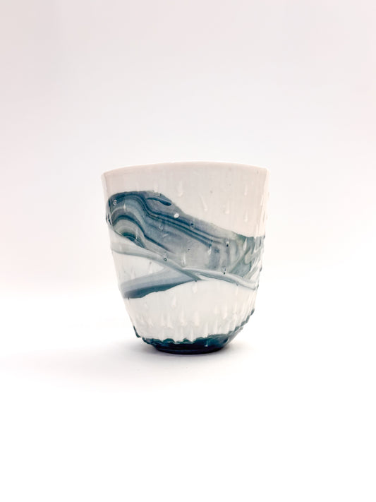Tasse tactile marbrée en porcelaine - Taille M (250ml)