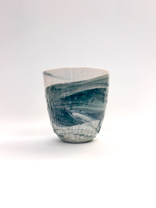 Tasse tactile marbrée en porcelaine - Taille M (250ml)
