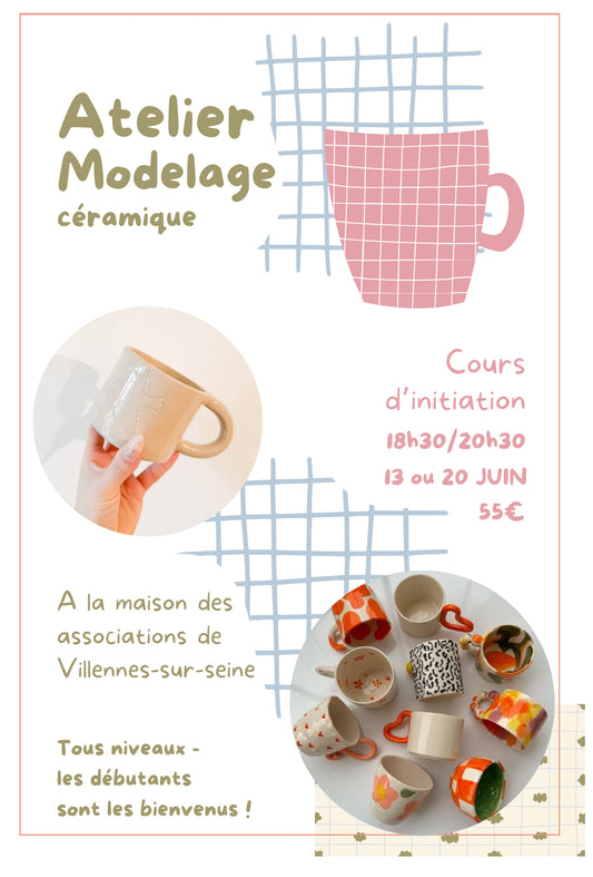 Cours de modelage – Crée ta tasse et décore la !